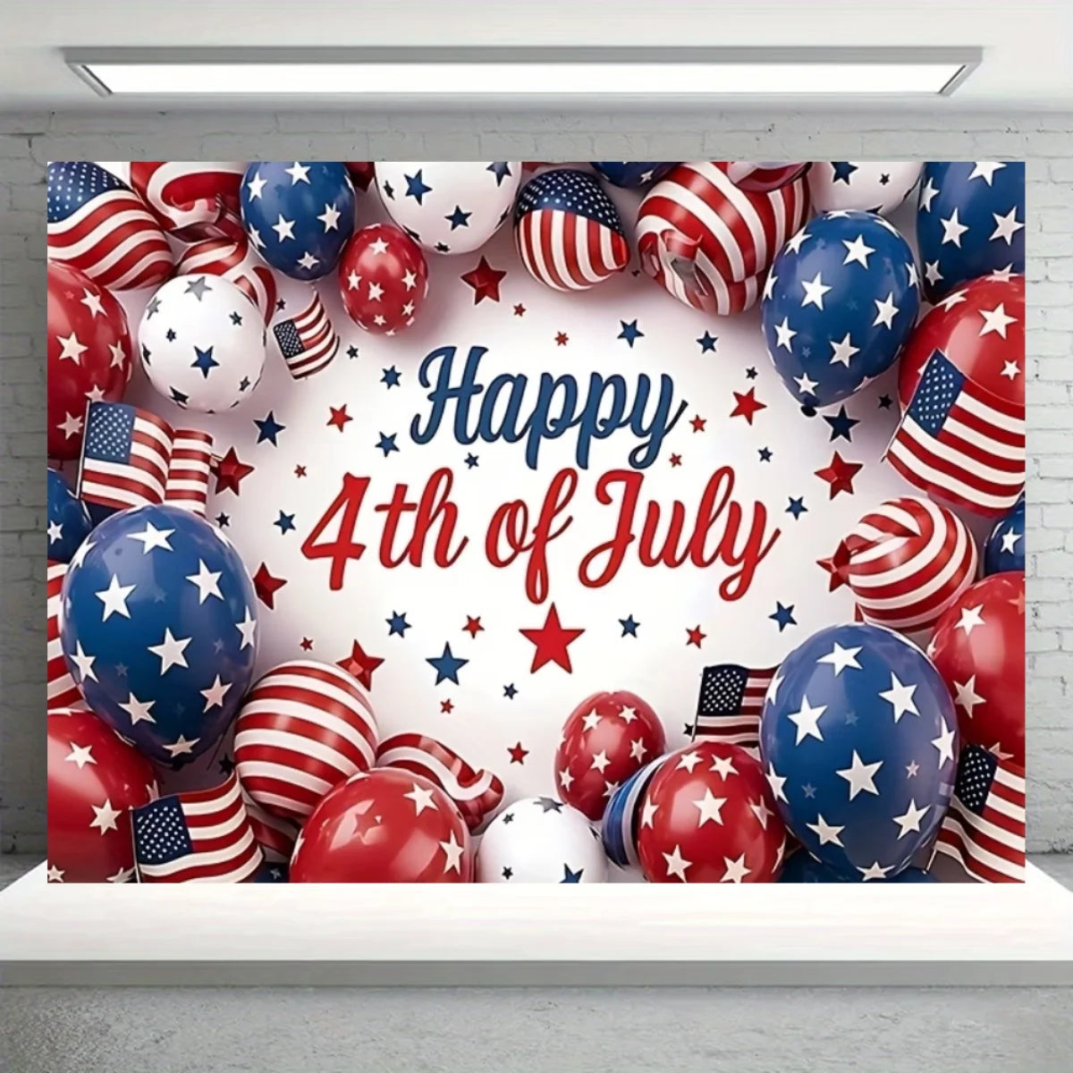 Independence Day Party Theme Background Eagle Balloon July 4th Celebration Decoration Banner USA Flag Backdrop Photo Props Gifts