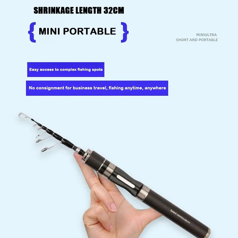Telescopic Fishing Rod Full Kits Casting Rod Spincast Fishing Reel Feeder Rod Combo 1.5m-1.8m Ultra Short Fishing Rod Set