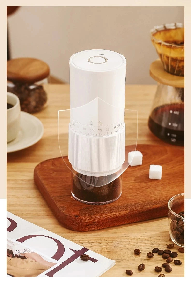 ☕⚡ Portable Electric & Manual Coffee Bean Grinder – 30 Gear Adjustable Rechargeable Coffee Grinder