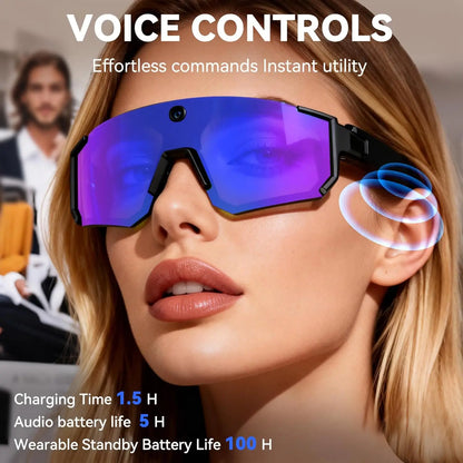 🤖👓 2026 New AI Smart Glasses with 800W Camera, HD Video Recording & Bluetooth Features | 35% OFF