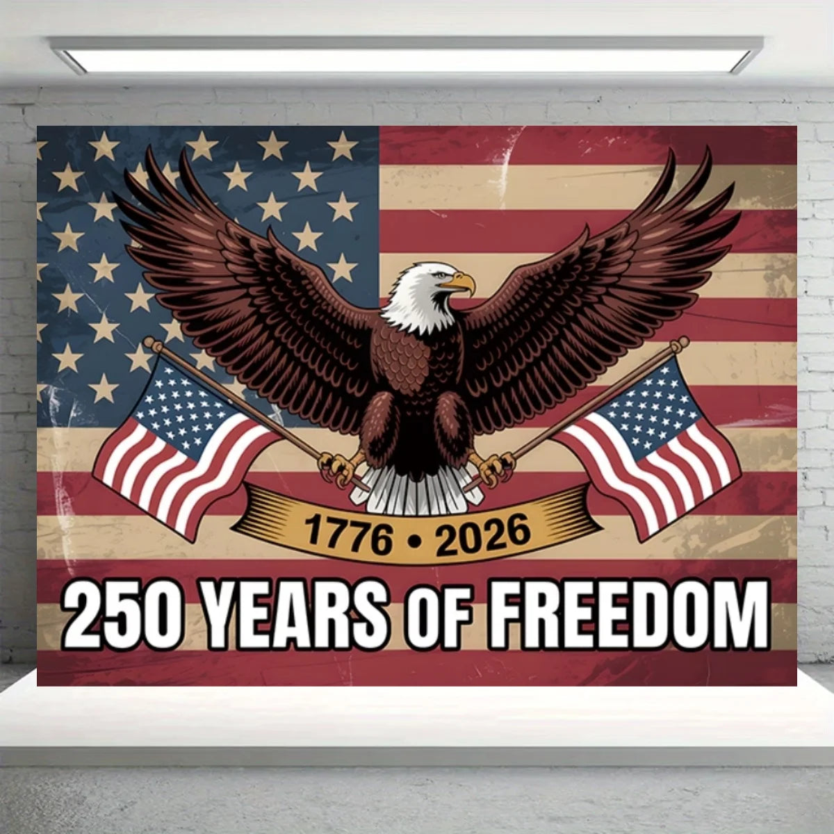 Independence Day Party Theme Background Eagle Balloon July 4th Celebration Decoration Banner USA Flag Backdrop Photo Props Gifts
