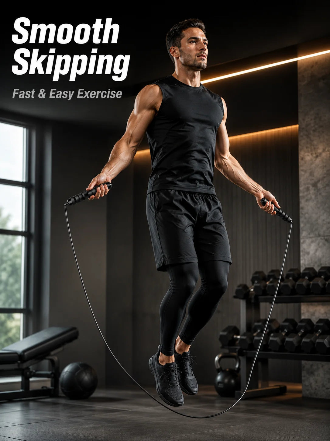 🏃‍♂️💪 Steel wire speed jump rope designed to improve endurance, coordination, and cardiovascular fitness