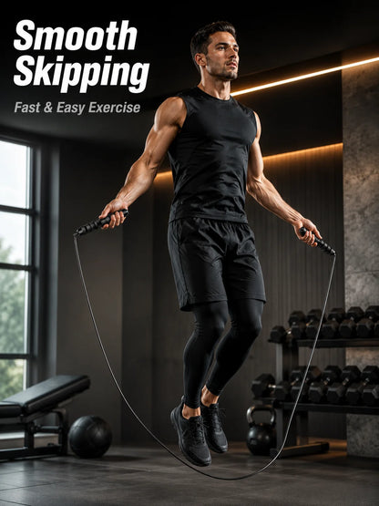 🏃‍♂️💪 Steel wire speed jump rope designed to improve endurance, coordination, and cardiovascular fitness