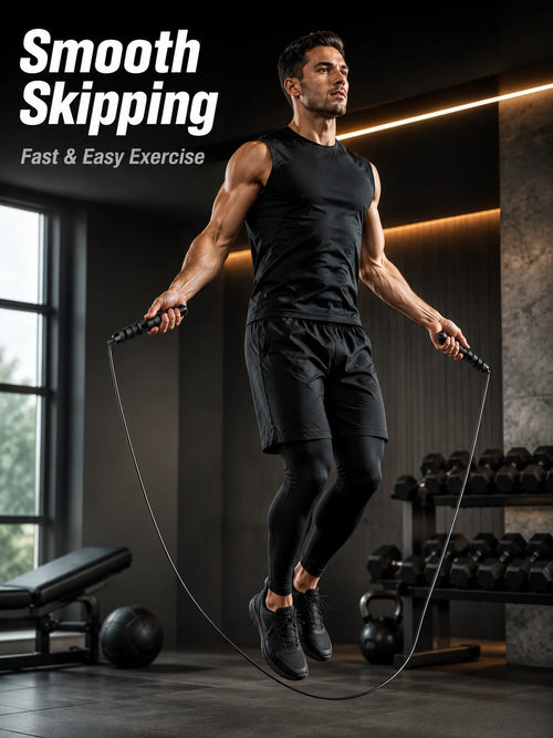 🏃‍♂️💪 Steel wire speed jump rope designed to improve endurance, coordination, and cardiovascular fitness
