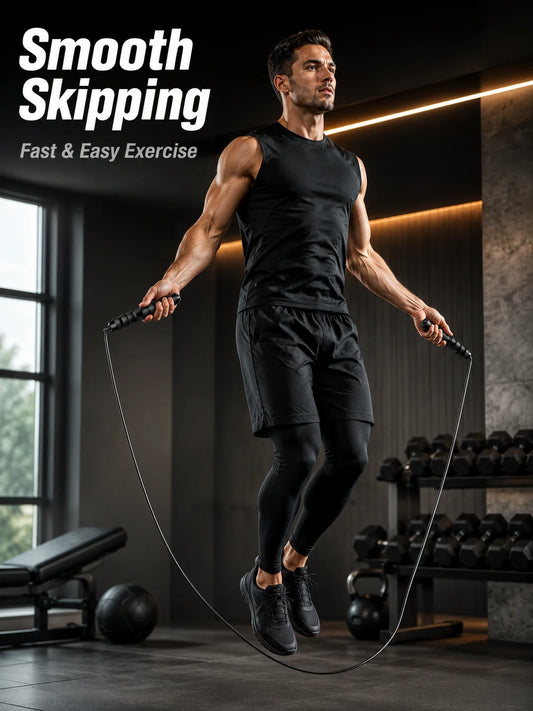 🏃‍♂️💪 Steel wire speed jump rope designed to improve endurance, coordination, and cardiovascular fitness