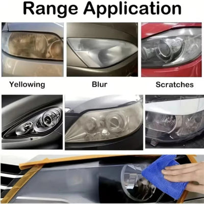 🚗✨ Car Headlight Restoration Kit – Scratch Remover & Oxidation Cleaner Polish for Clear Headlamps