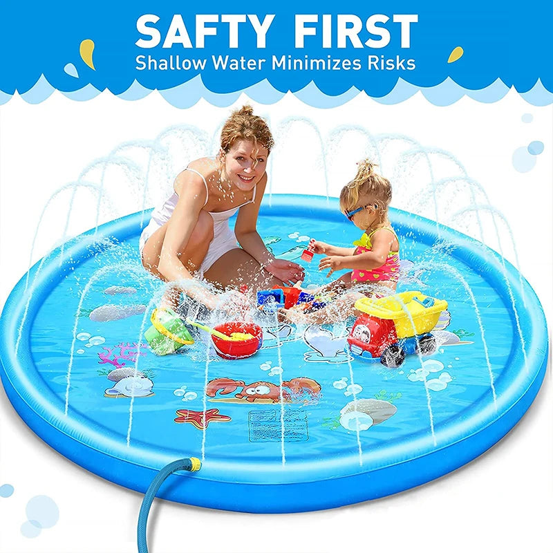 💥 LAST DAY 40% OFF 💦 170CM Kids Splash Pad – Inflatable Water Play Mat 🌈