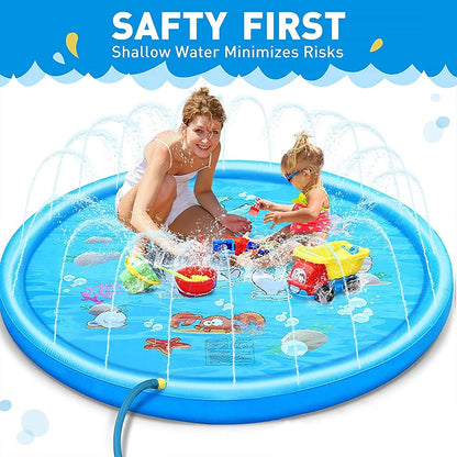 💥 LAST DAY 40% OFF 💦 170CM Kids Splash Pad – Inflatable Water Play Mat 🌈
