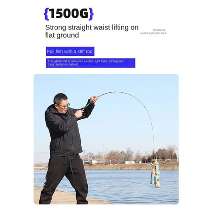 Telescopic Fishing Rod Full Kits Casting Rod Spincast Fishing Reel Feeder Rod Combo 1.5m-1.8m Ultra Short Fishing Rod Set
