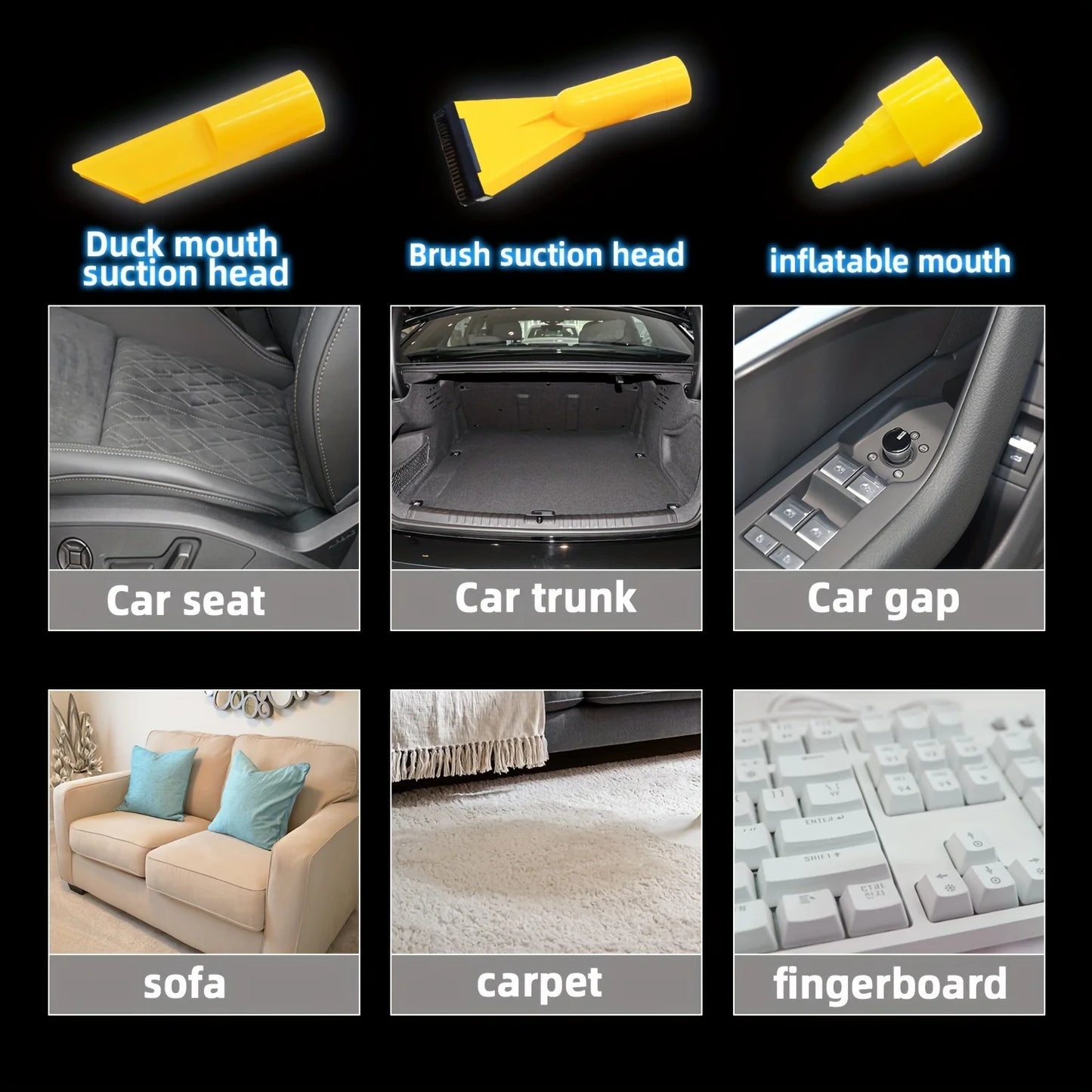 🔥38% OFF🚗 Multifunctional Portable Car Vacuum Cleaner – High Power Wet & Dry Cleaner for Home & Car