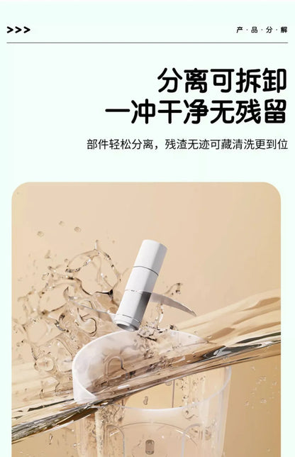 Electric Garlic Chopper Rechargeable Food Processor Portable Mini Food Processor For Garlic, Ginger, Chilli, Vegetable