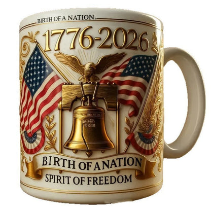 💥30% Off Today Only!💥 250th Anniversary Mug with Flag and Eagle Design