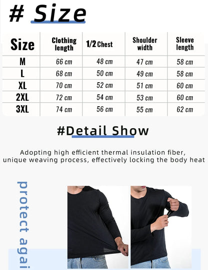 🔥👕 Men’s Heavyweight Long Sleeve T-Shirt – Breathable Cotton Casual Loose Fit Top