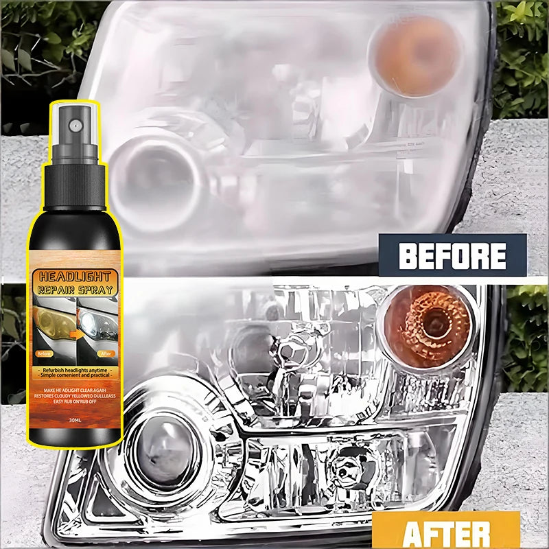 🚗✨ Car Headlight Restoration Kit – Scratch Remover & Oxidation Cleaner Polish for Clear Headlamps