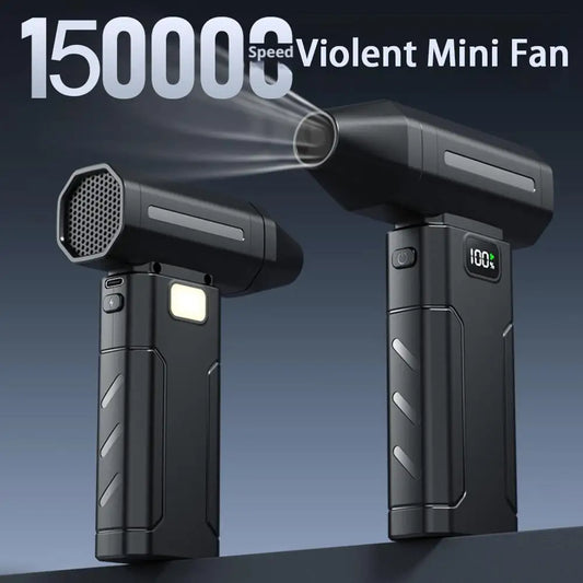 ⚡🌪️ X8 Turbo Jet Fan Air Blower 150000RPM – High Power Cordless Dust Cleaner for Car & Home