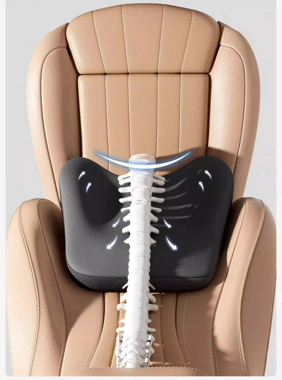 🔥33% OFF Memory Foam Car Neck & Lumbar Support Pillow – Comfortable Driving Cushion