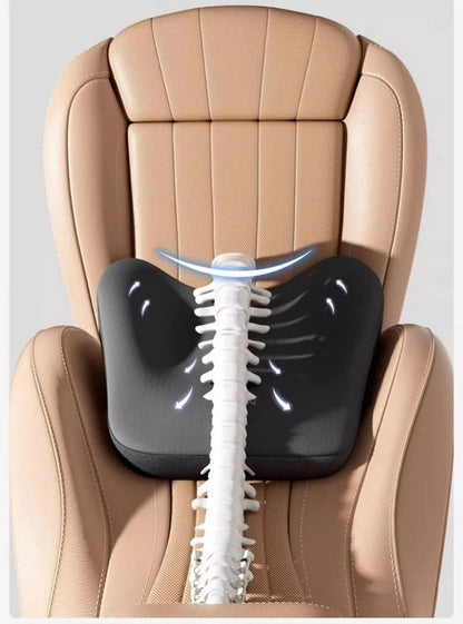 🔥33% OFF Memory Foam Car Neck & Lumbar Support Pillow – Comfortable Driving Cushion