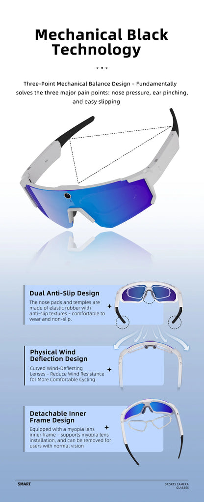 🤖👓 2026 New AI Smart Glasses with 800W Camera, HD Video Recording & Bluetooth Features | 35% OFF