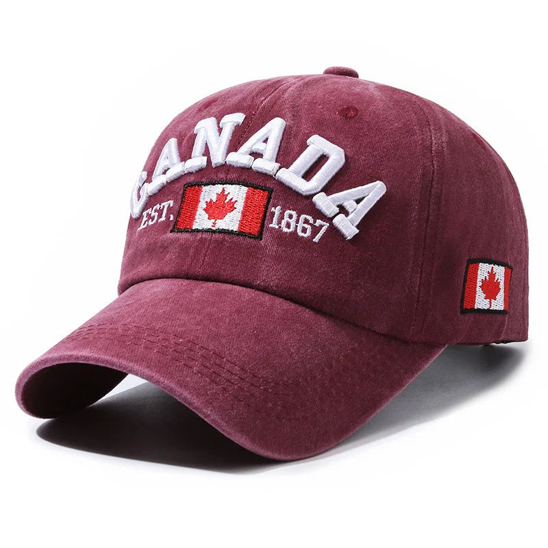 🔥33% OFF CANADA Embroidered Baseball Cap – Adjustable Casual Outdoor Sun Protection Hat