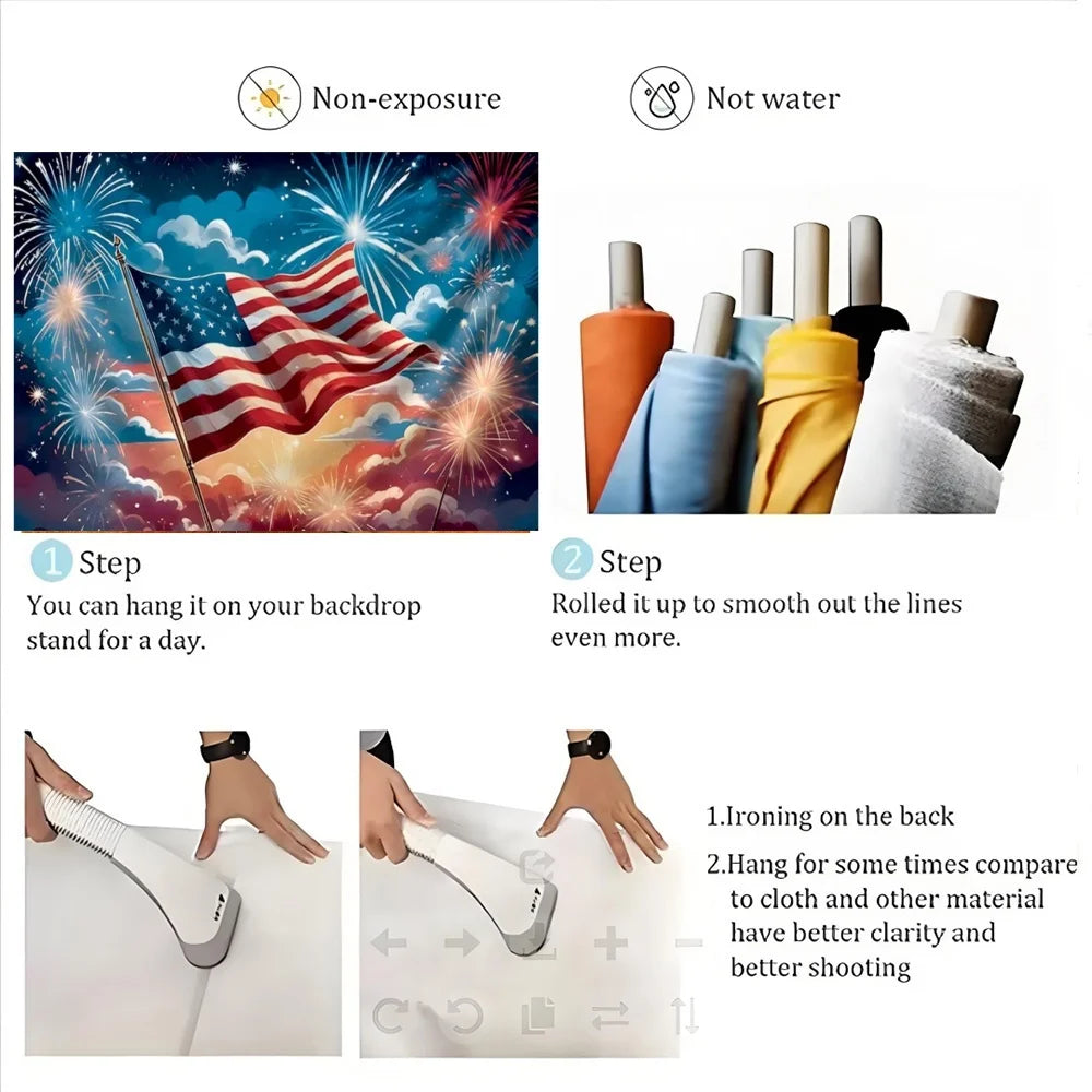 Independence Day Party Theme Background Eagle Balloon July 4th Celebration Decoration Banner USA Flag Backdrop Photo Props Gifts