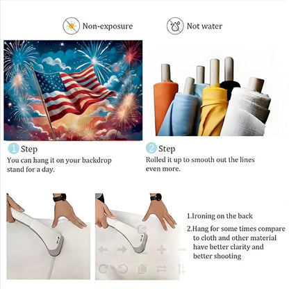 Independence Day Party Theme Background Eagle Balloon July 4th Celebration Decoration Banner USA Flag Backdrop Photo Props Gifts