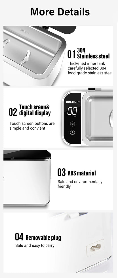 🔥19% OFF🧼 Ultrasonic Cleaner Machine – High Frequency Cleaner for Glasses, Jewelry & Tools