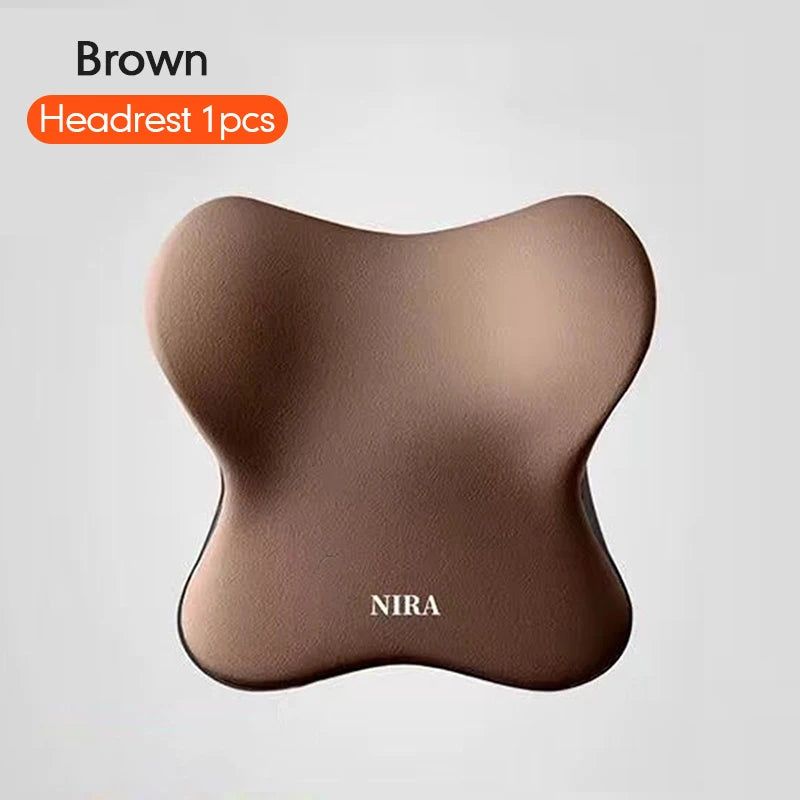 🔥33% OFF Memory Foam Car Neck & Lumbar Support Pillow – Comfortable Driving Cushion