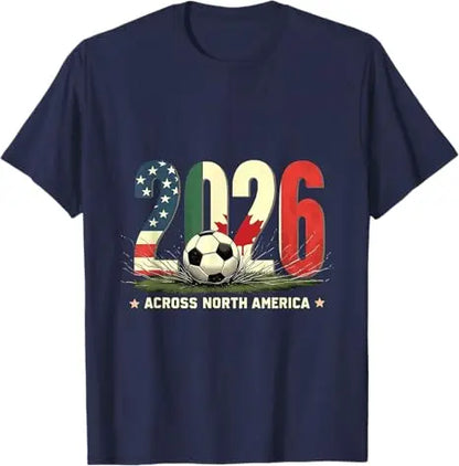 North America Soccer 2026 Vintage Football Fan T-Shirt Summer Streetwear Jersey