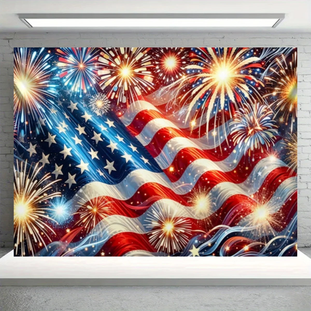 Independence Day Party Theme Background Eagle Balloon July 4th Celebration Decoration Banner USA Flag Backdrop Photo Props Gifts