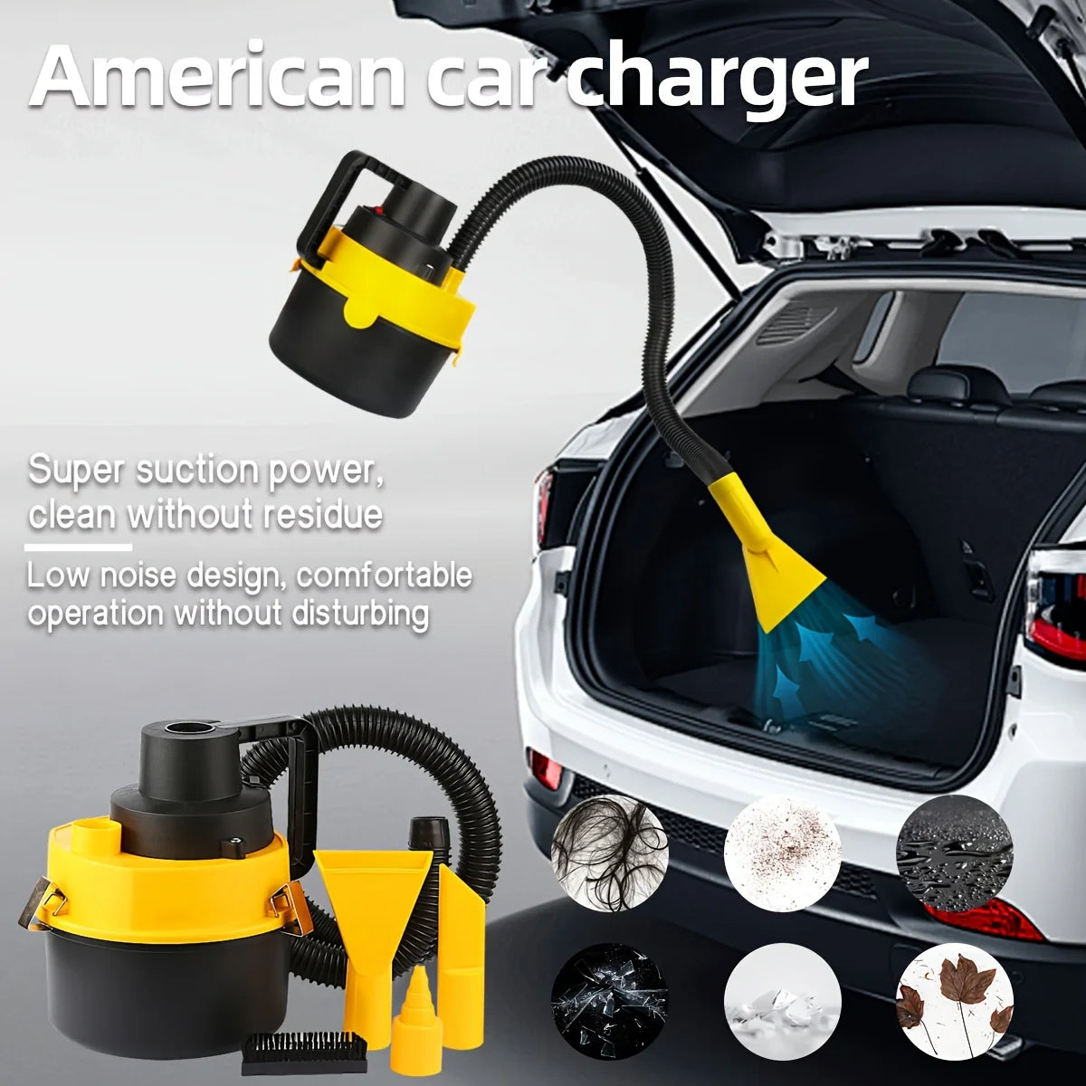 🔥38% OFF🚗 Multifunctional Portable Car Vacuum Cleaner – High Power Wet & Dry Cleaner for Home & Car