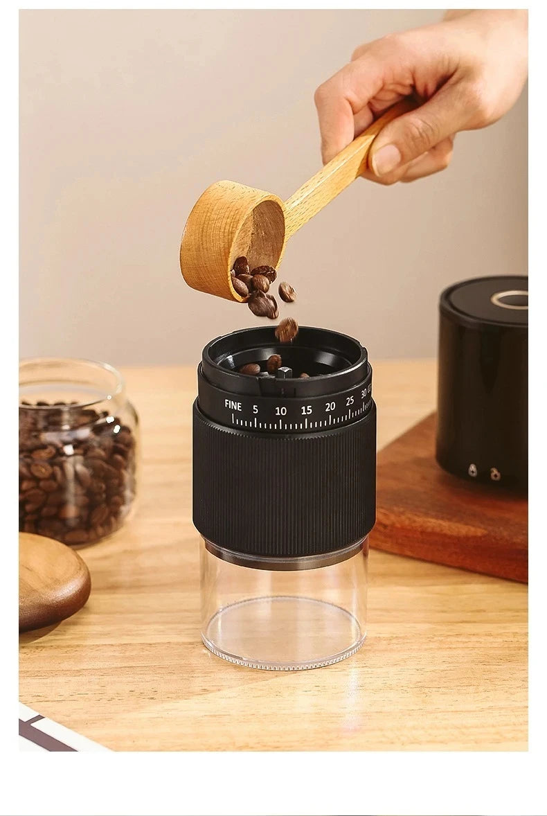 ☕⚡ Portable Electric & Manual Coffee Bean Grinder – 30 Gear Adjustable Rechargeable Coffee Grinder