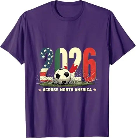 North America Soccer 2026 Vintage Football Fan T-Shirt Summer Streetwear Jersey