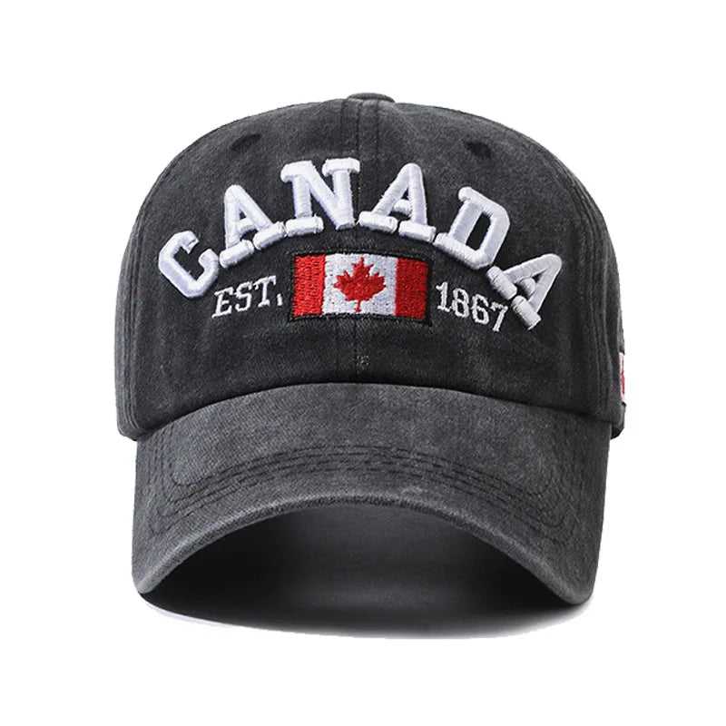 🔥33% OFF CANADA Embroidered Baseball Cap – Adjustable Casual Outdoor Sun Protection Hat
