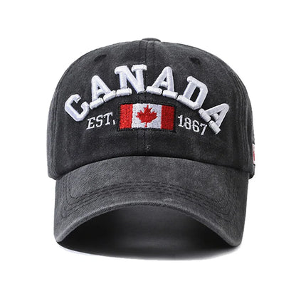🔥33% OFF CANADA Embroidered Baseball Cap – Adjustable Casual Outdoor Sun Protection Hat