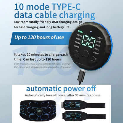 🏋️🔥 EMS Muscle Stimulator Belt – Body Shaping & Fitness Training Equipment | 31% OFF