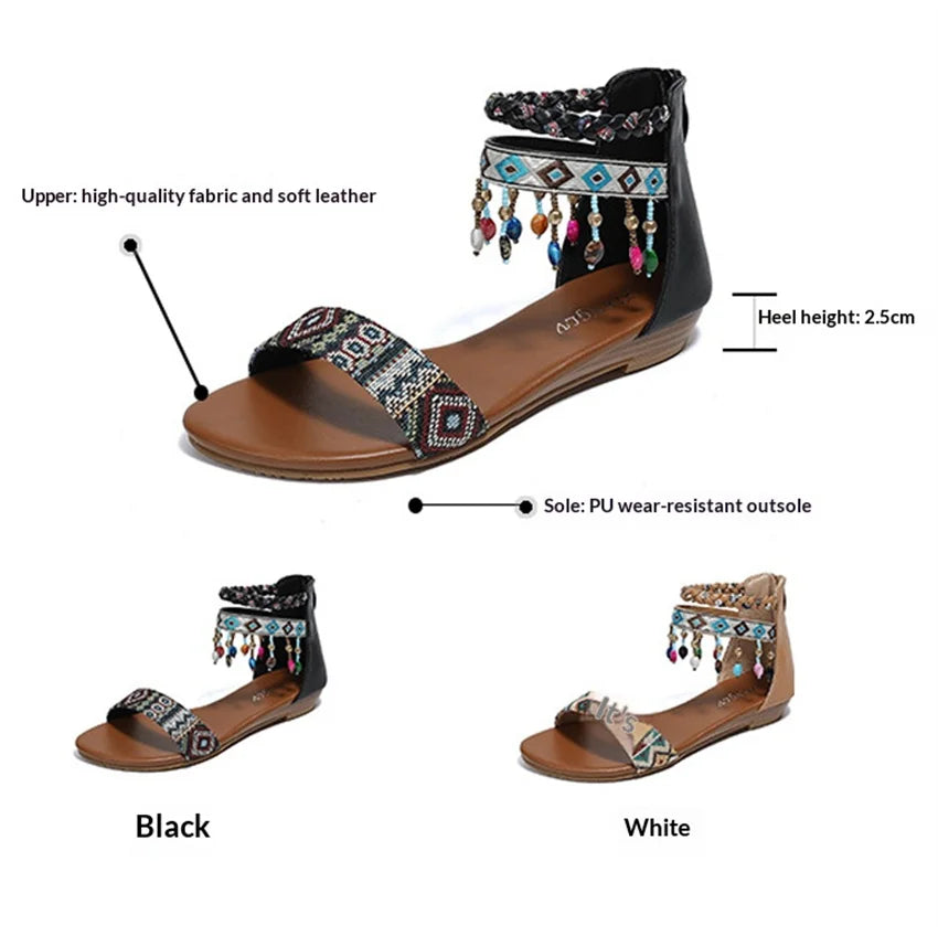 🔥 30% OFF 🔥 - Women's Summer Sandals 2026 - Back Zipper Closure