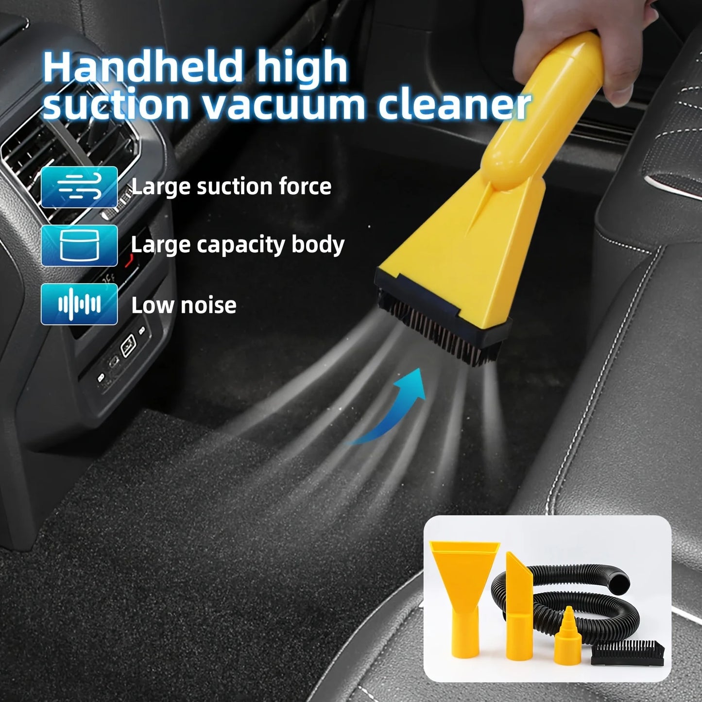 🔥38% OFF🚗 Multifunctional Portable Car Vacuum Cleaner – High Power Wet & Dry Cleaner for Home & Car