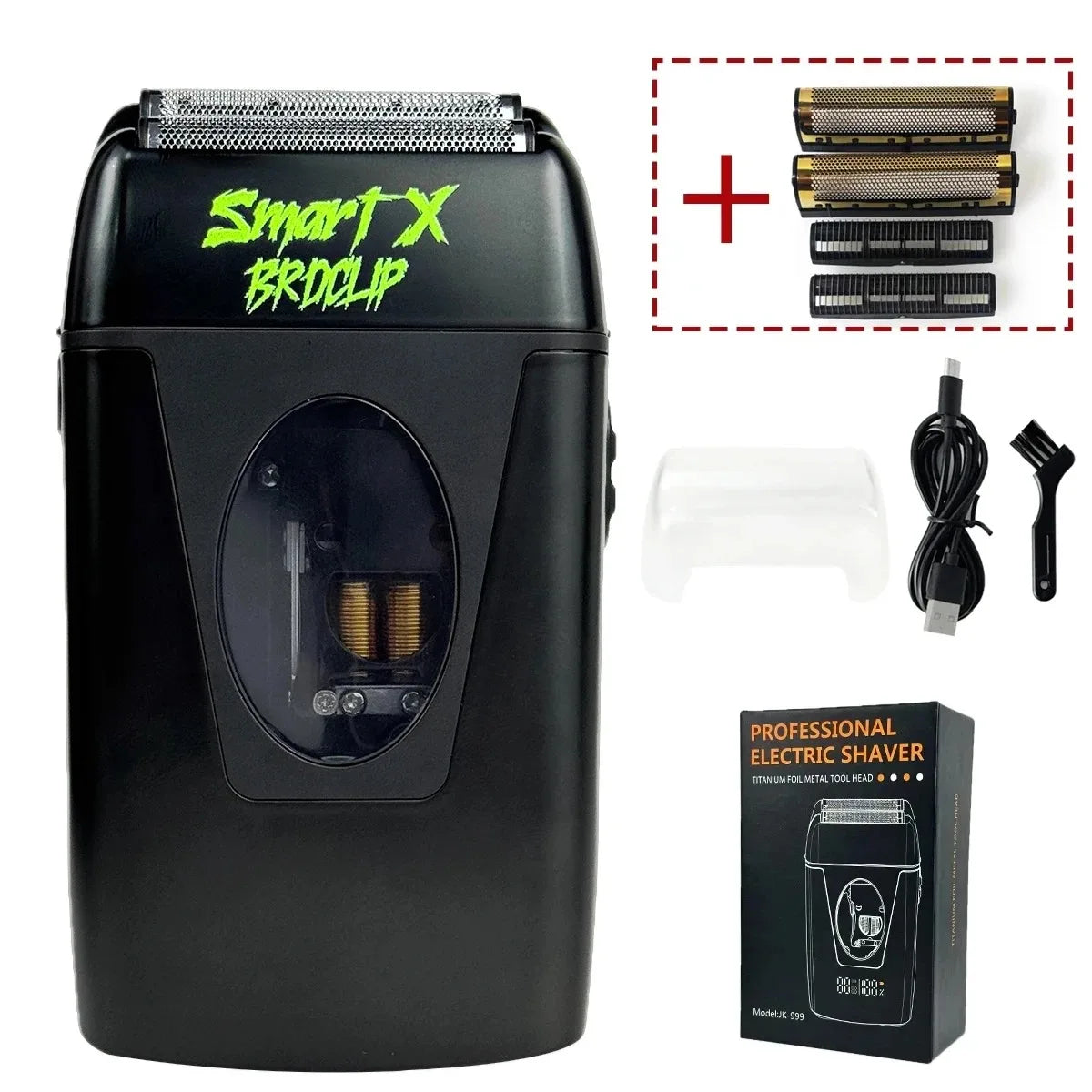 ✂️⚡ BRDCLIP BRD-999 Professional Foil Shaver – 9000RPM Magnetic Motor Beard Trimmer & Hair Clipper