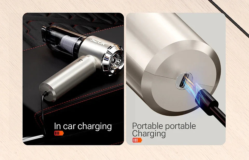 🔥20% OFF🚗 SZUK Wireless Car Vacuum Cleaner – Powerful Handheld Cordless Vacuum with Strong Suction