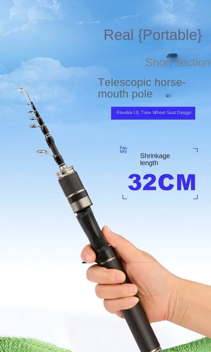 Telescopic Fishing Rod Full Kits Casting Rod Spincast Fishing Reel Feeder Rod Combo 1.5m-1.8m Ultra Short Fishing Rod Set
