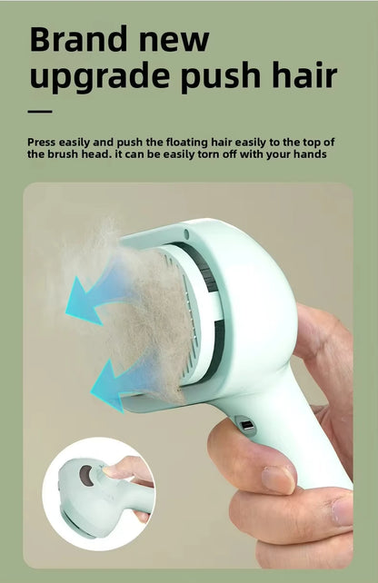 3in1 Pet Steam Spray Grooming Brush for Dogs Cats Electric Hair Removal Comb Massage Anti-Tangle Steamy Floating Hair Cleaning