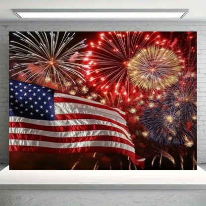 Independence Day Party Theme Background Eagle Balloon July 4th Celebration Decoration Banner USA Flag Backdrop Photo Props Gifts