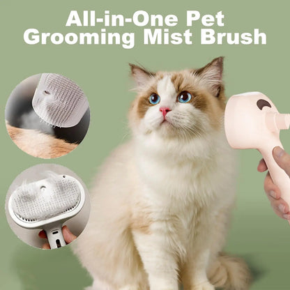 3in1 Pet Steam Spray Grooming Brush for Dogs Cats Electric Hair Removal Comb Massage Anti-Tangle Steamy Floating Hair Cleaning