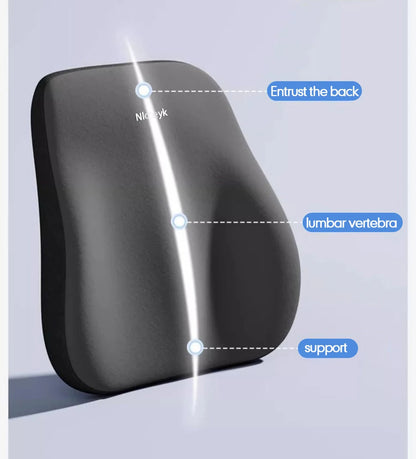 🔥33% OFF Memory Foam Car Neck & Lumbar Support Pillow – Comfortable Driving Cushion