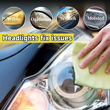 🚗✨ Car Headlight Restoration Kit – Scratch Remover & Oxidation Cleaner Polish for Clear Headlamps