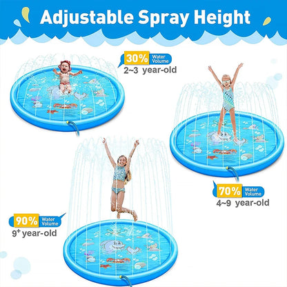 💥 LAST DAY 40% OFF 💦 170CM Kids Splash Pad – Inflatable Water Play Mat 🌈
