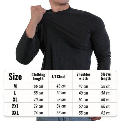🔥👕 Men’s Heavyweight Long Sleeve T-Shirt – Breathable Cotton Casual Loose Fit Top