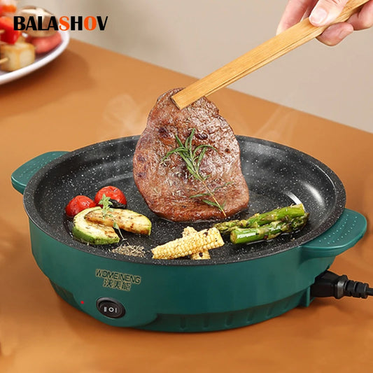 🍖🔥 21% OFF Electric Cooking Pan – Multi-Function Non-Stick Fryer for Home Kitchen Use