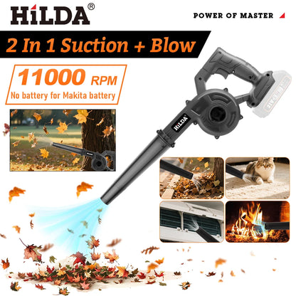HILDA 2IN1 Cordless Electric Air Blower Dust Collector Computer Cleaning Tool Compatible with Makita Battery Power Tools
