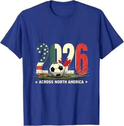 North America Soccer 2026 Vintage Football Fan T-Shirt Summer Streetwear Jersey